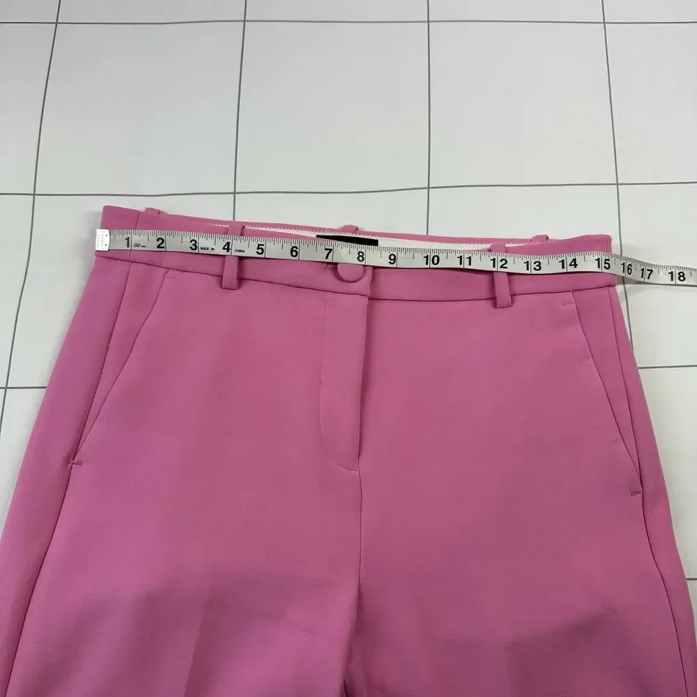 J. Crew Pants Women 8 Tall Pink High Rise Cameron Trouser Classic Solid Business